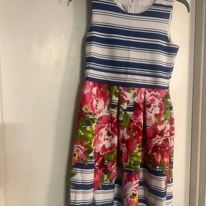 Bonnie Jean Girl Stripes Dress blue and white size 24.